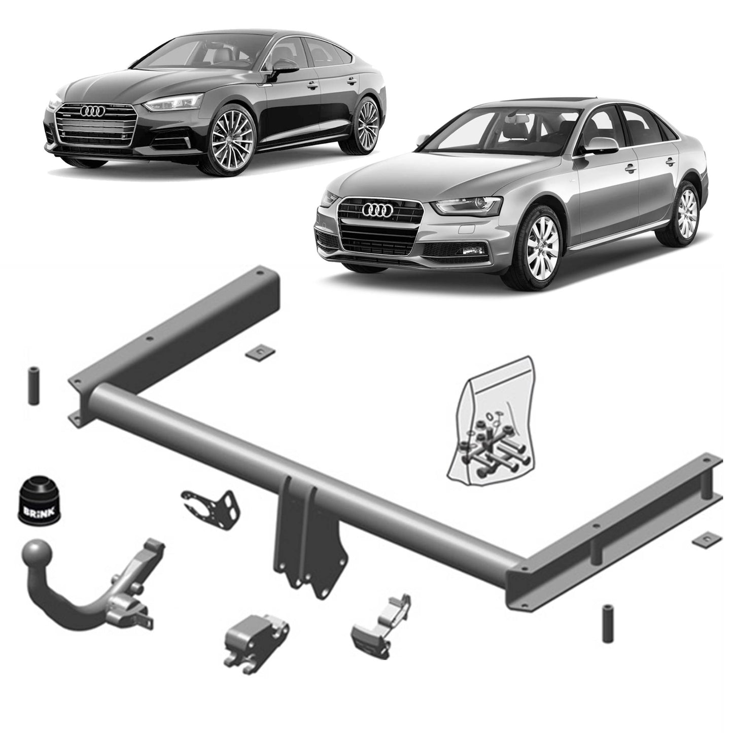 Brink Towbar European for Audi A5 (06/2007 - 01/2017), A4 (06/2007 - 01/2017)