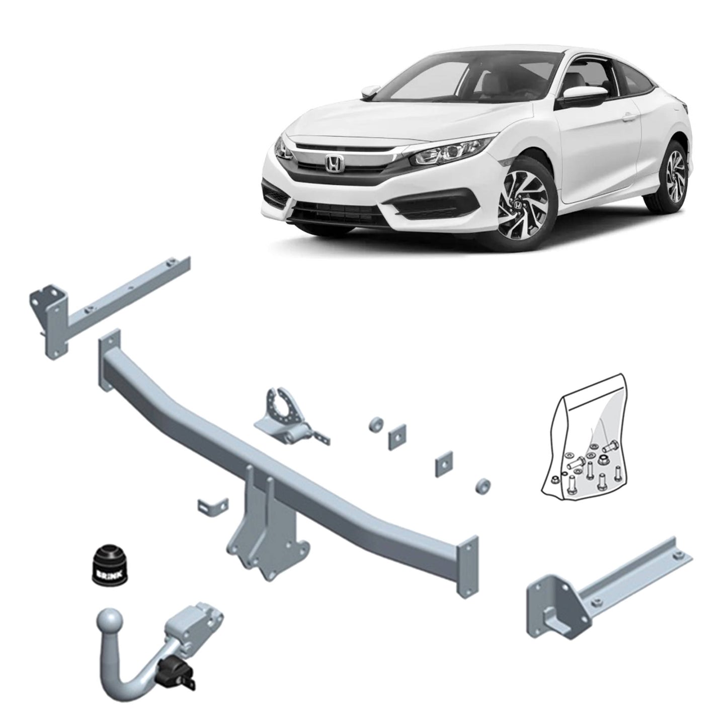 Brink Towbar European for Honda Civic (02/2012 - 02/2017)