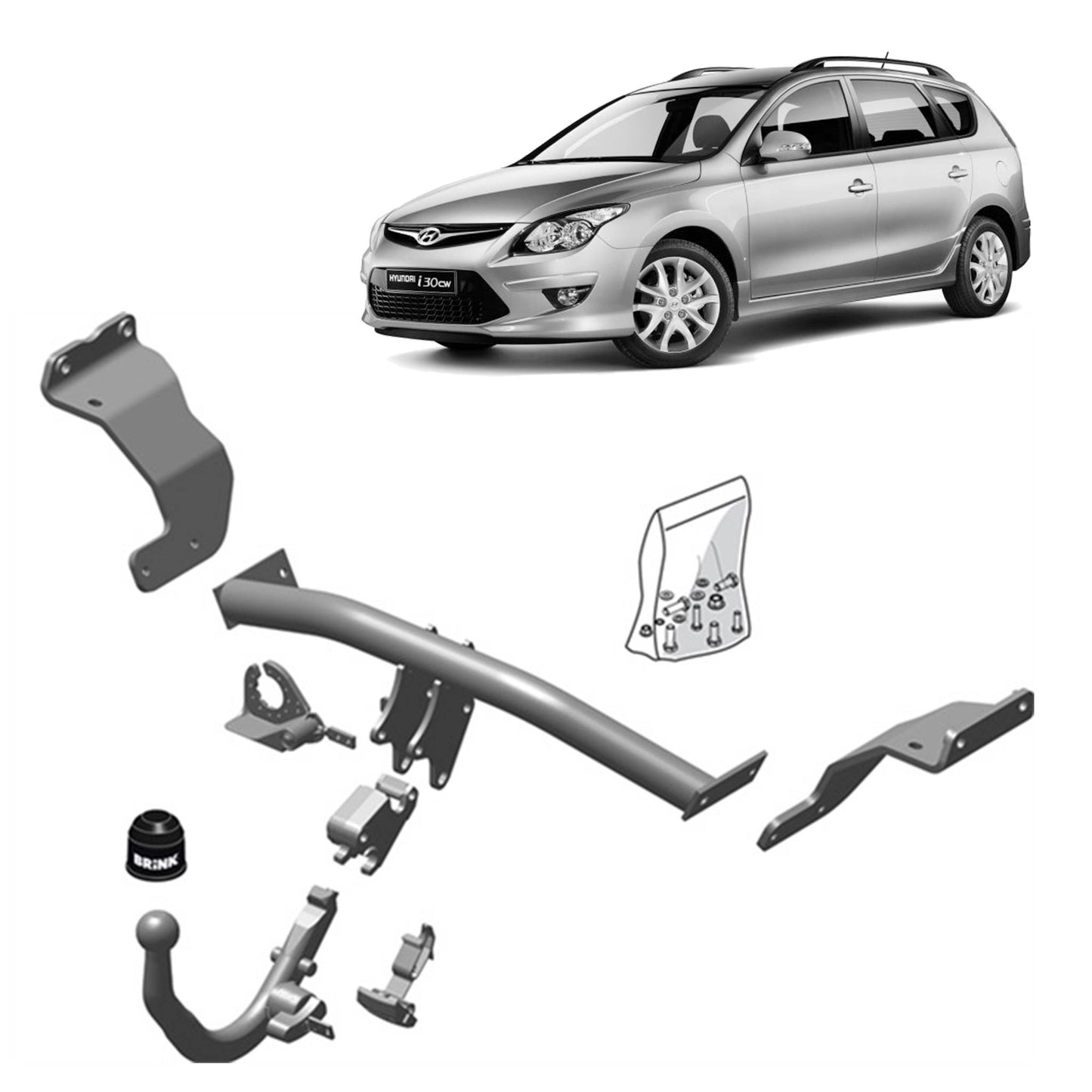 Brink Towbar European for Hyundai i30 (06/2012 - 05/2017)