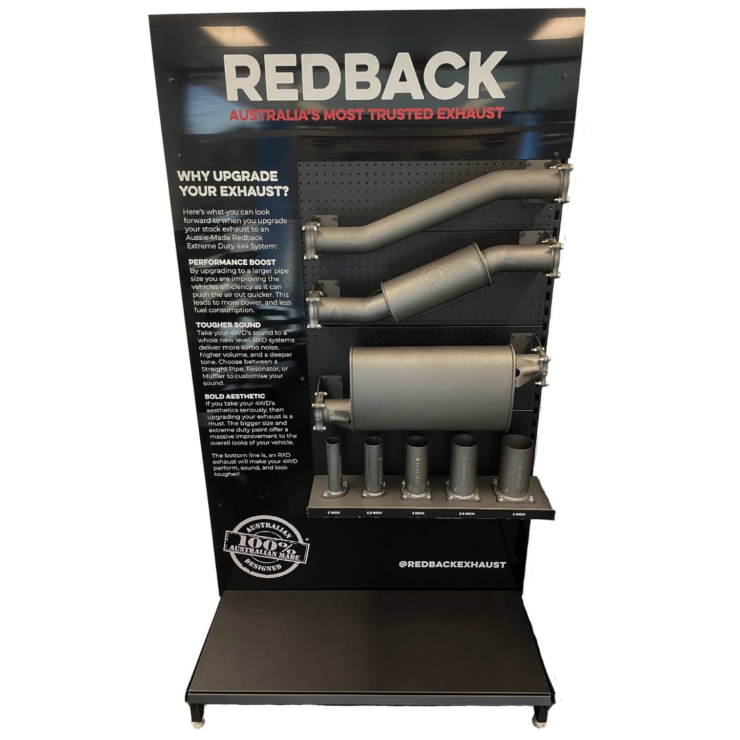 Redback Exteme Duty Exhaust Display 2000 x 1250 x 450 RXD