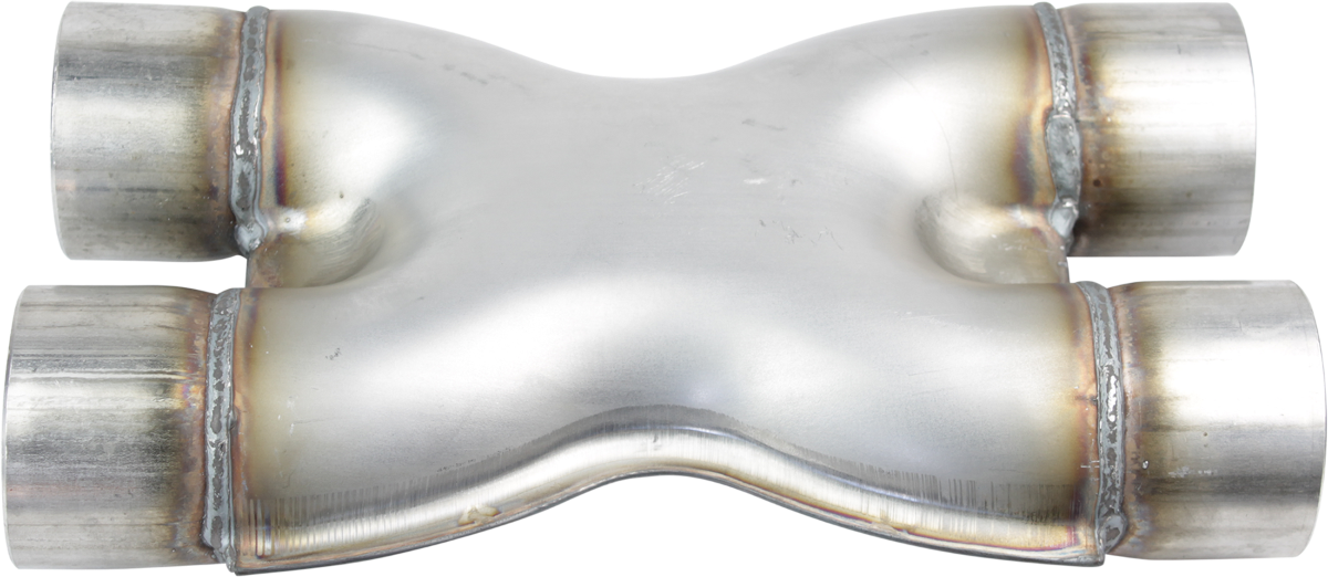 X-Pipe - Twin, 63mm(2-1/2"), 409 Stainless