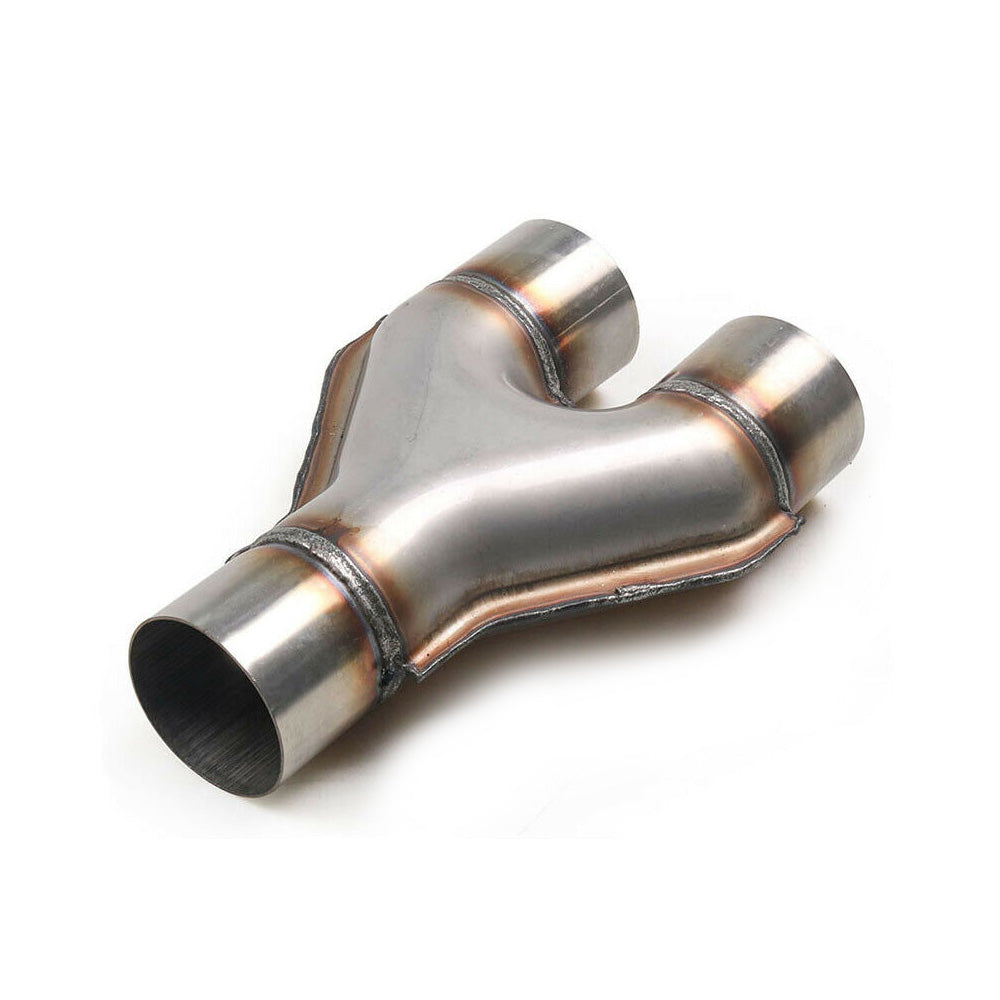 Y-PIPE SINGLE 3" Inlet (76MM) IN TWIN 3" (76MM) Outlet 409 Stainless Steel