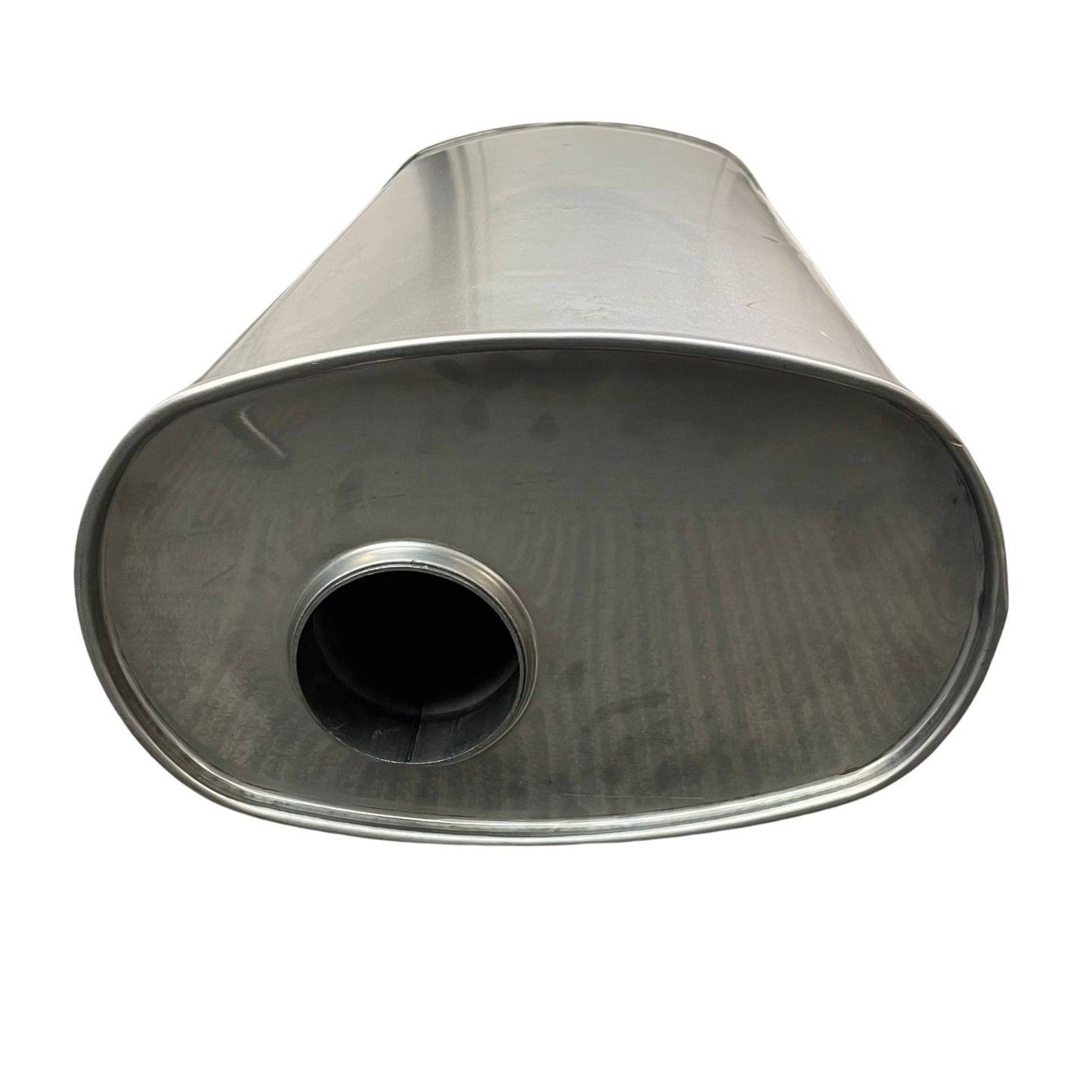Anti Drone Straight Through Performance Muffler - 3" Pipe, 28" Long 12" X 8" Oval