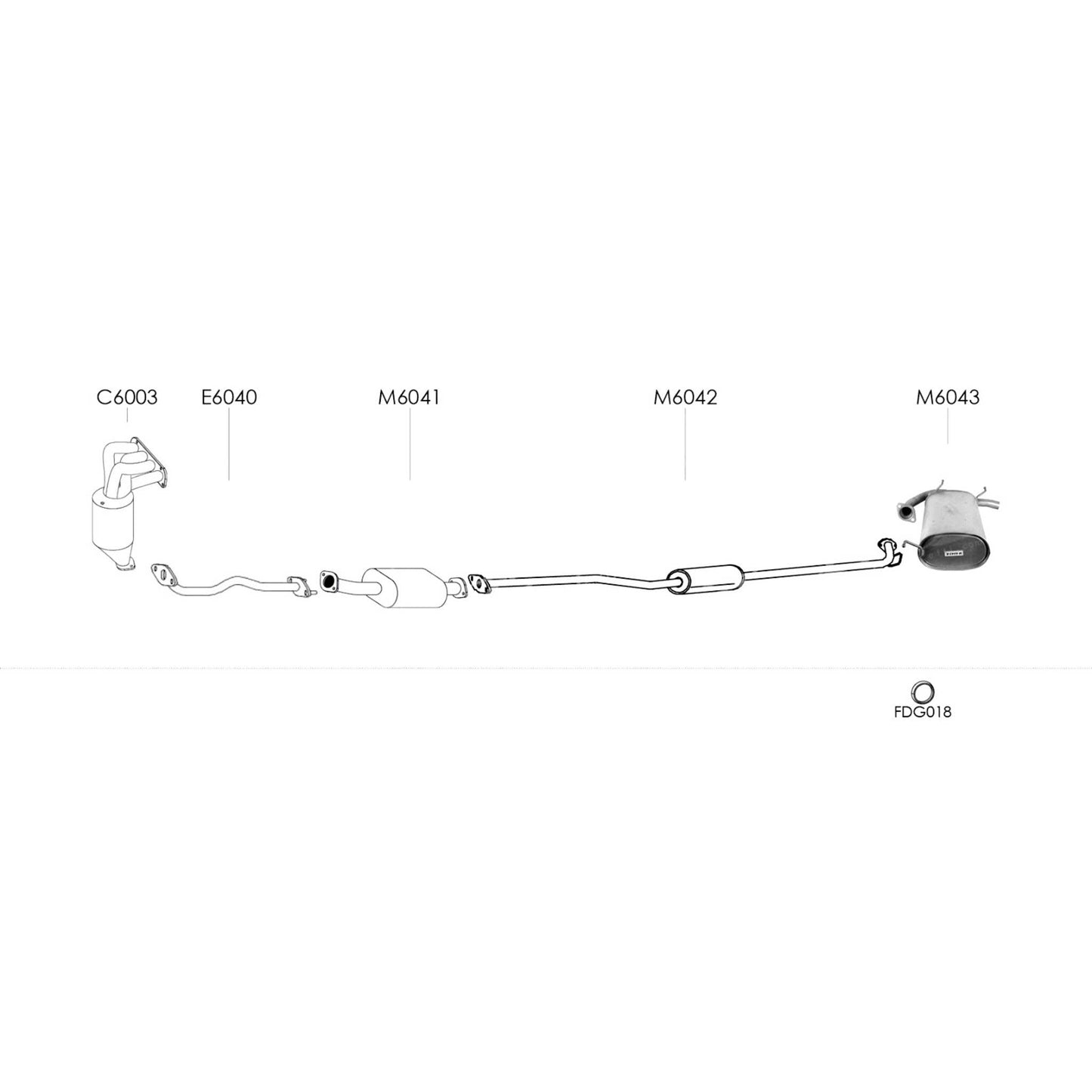 Redback Standard Centre Muffler for X-Trail T30 2.5L QR25DE 4WD All Models (10/2001 - 09/2007)