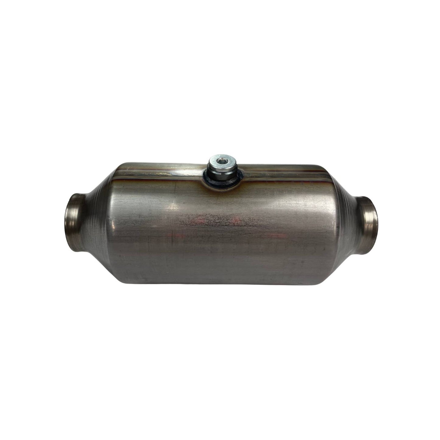 Euro 6 2.25" inlet 5" Round Catalytic Converter Stainless Steel with Centre O2 Sensor