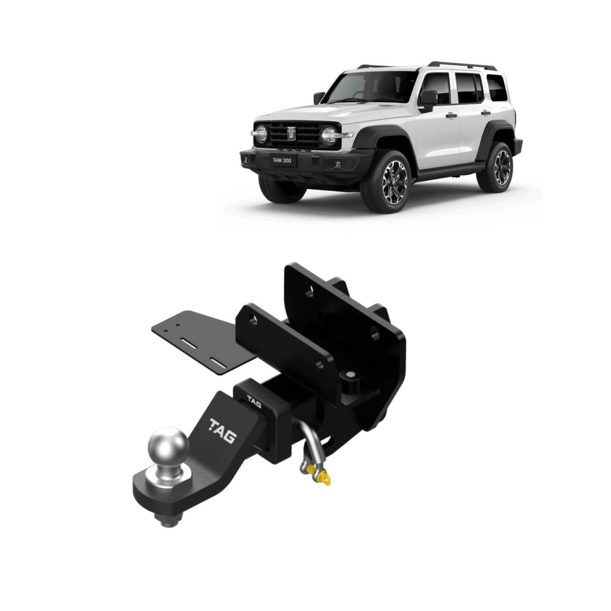 TAG Heavy Duty Towbar & Direct Fit Wiring for GWM Tank 300 Petrol Models Only (10/2022 - on)