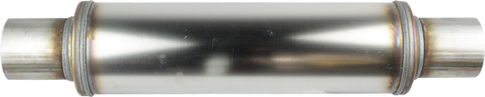 4" Round, 14" Long, 3", C/C, Mega Power, 409 Stainless