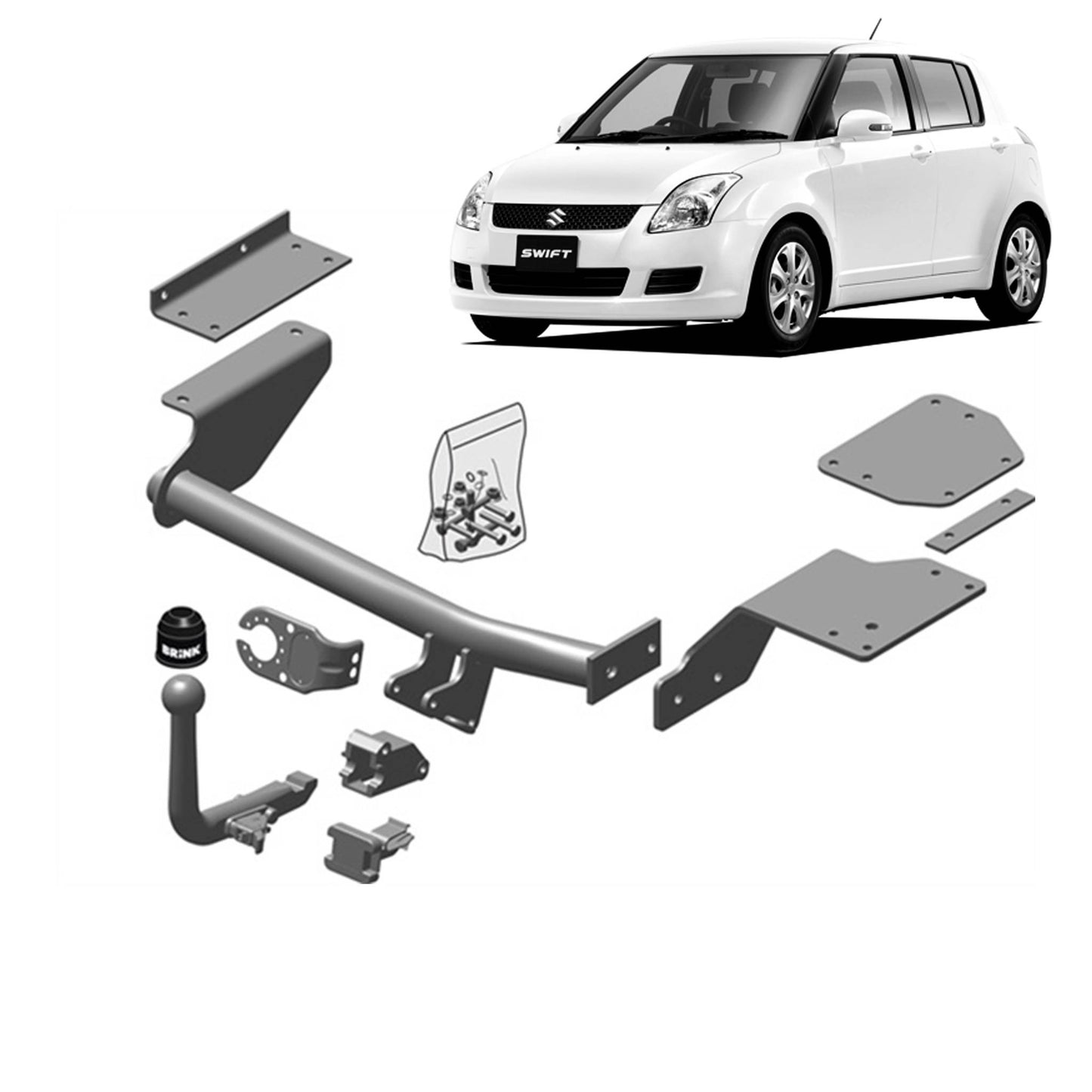 Brink Towbar European for Suzuki Swift (01/2004 - 08/2010)