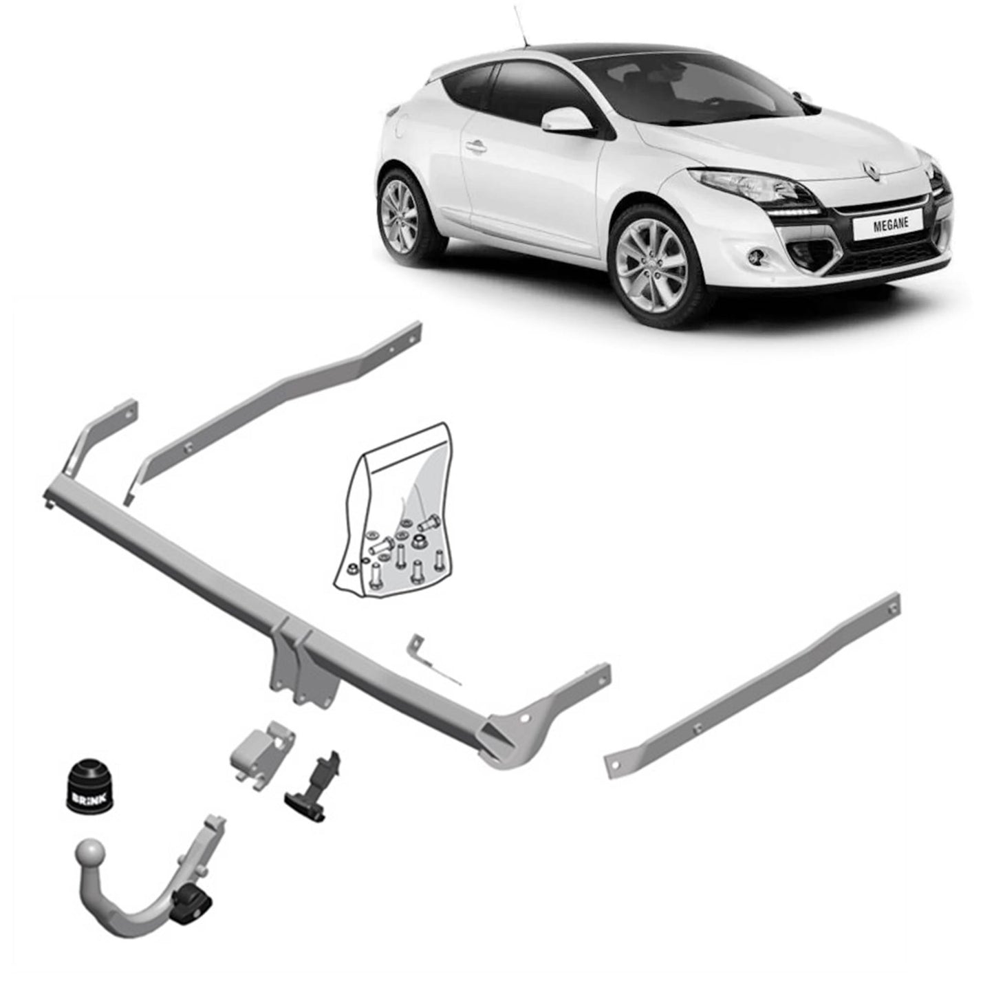 Brink Towbar European for Renault Megane (08/2003 - on), Renault Megane (02/2009 - 2016)