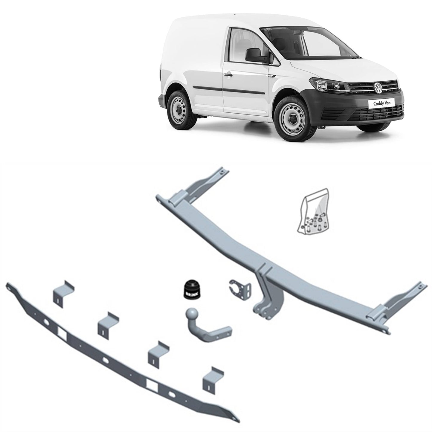 Brink Towbar European for Volkswagen Caddy (04/2004 - on), Volkswagen Caddy (03/2004 - 08/2010)
