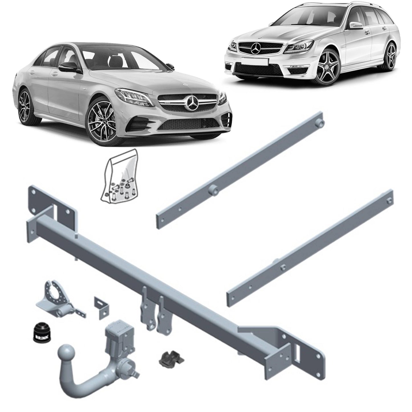 Brink Towbar European for MERCEDES-BENZ C-CLASS (06/2011 - 10/2015), MERCEDES-BENZ C-CLASS (01/2007 - 03/2014), MERCEDES-BENZ C-CLASS (08/2007 - 08/2014)
