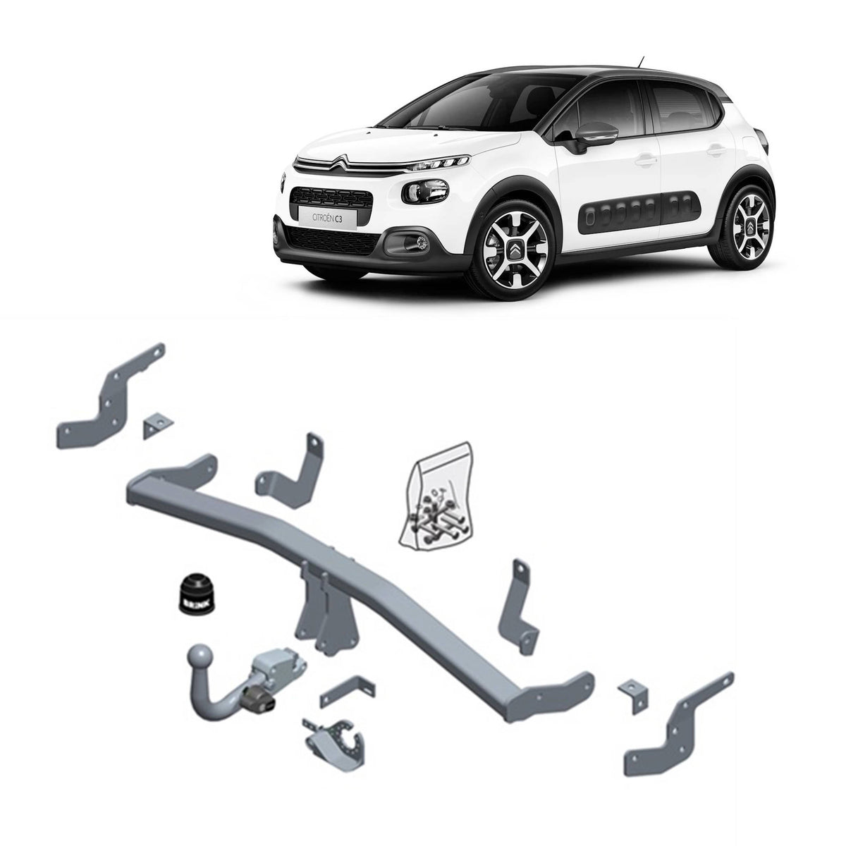 Brink Towbar European for Citroen C3 (06/2017 - 12/2020)