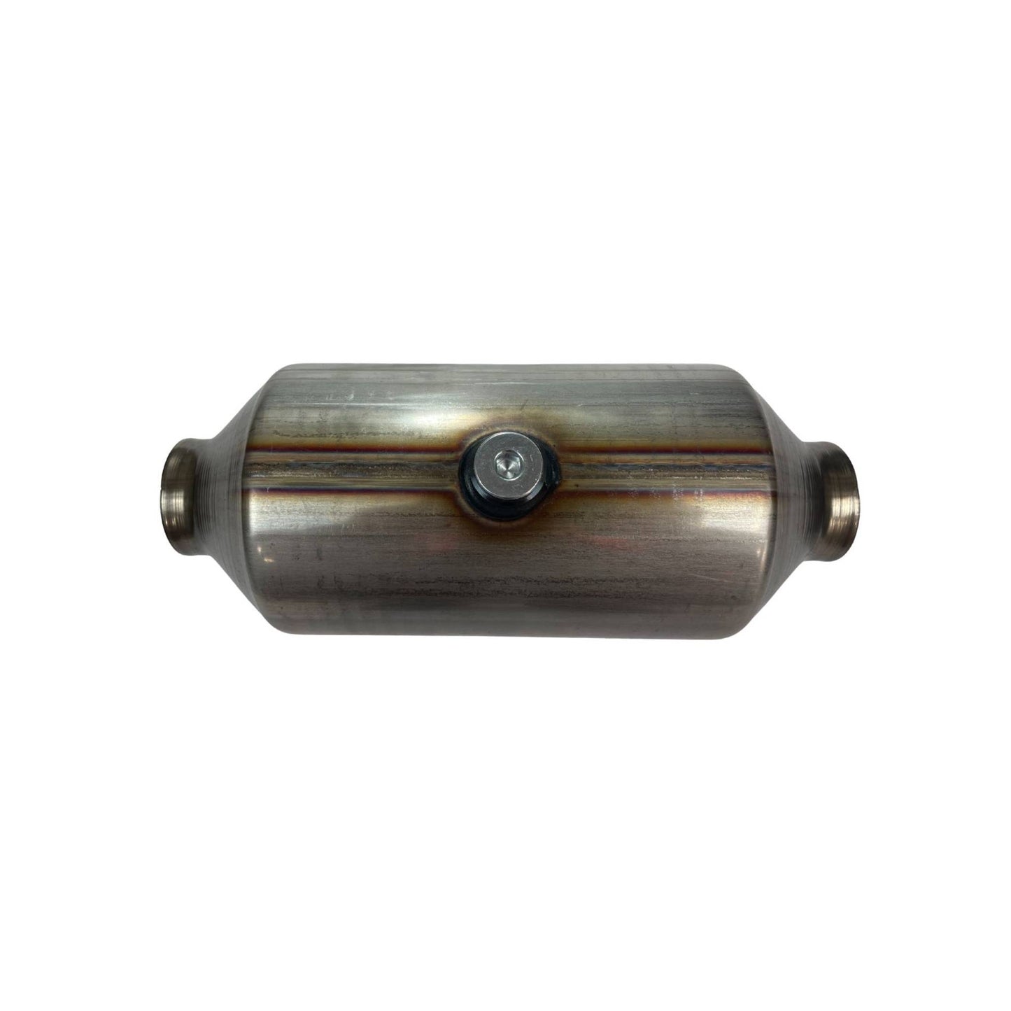 Euro 6 2" inlet 5" Round Catalytic Converter Stainless Steel with Centre O2 Sensor