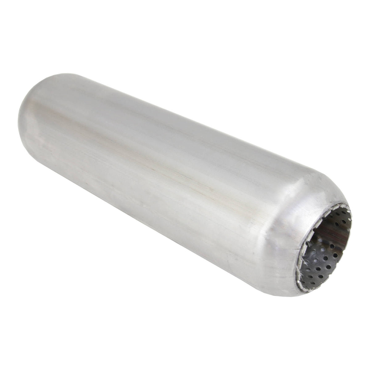 4" Round, 15" Long, 3", C/C, Perforated Without Spigots, 409 Stainless
