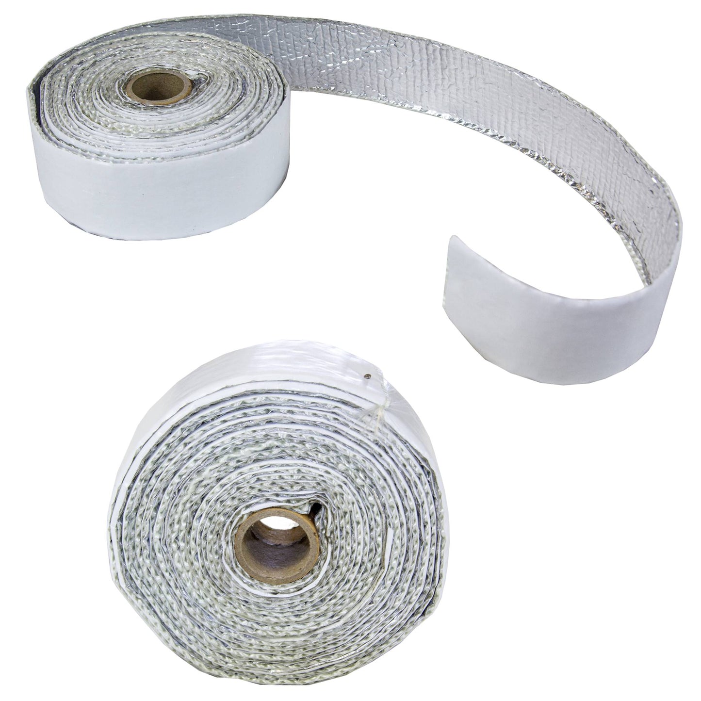 HEAT TAPE GLASS WHITE FOIL 40MM X 2MM X 5M FOIL ONE SIDE ADHESIVE OTHER SIDE