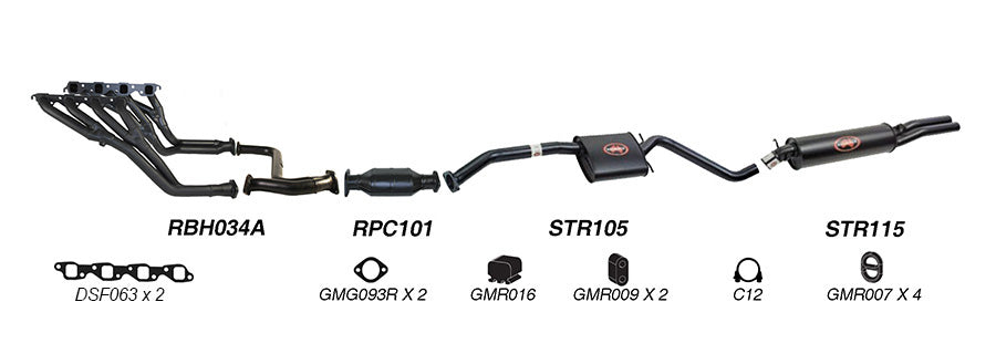 Redback Performance Exhaust System for Holden Commodore (04/1995 - 1997), Calais (04/1995 - 1997)