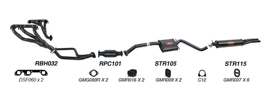 Redback Performance Exhaust System for Holden Commodore (08/1988 - 04/1995), Calais (08/1988 - 04/1995)