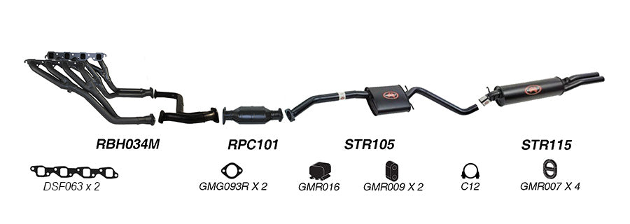 Redback Performance Exhaust System for Holden Commodore (09/1991 - 1995), Calais (09/1991 - 1995)