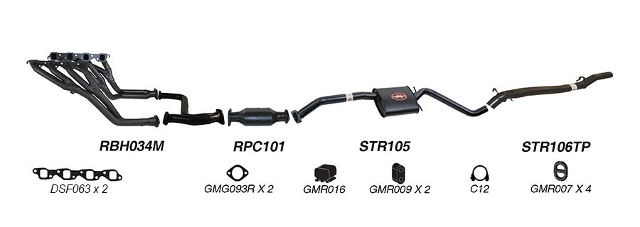 Redback Performance Exhaust System for Holden Commodore (09/1991 - 09/1997), Calais (09/1991 - 09/1997), Holden Caprice (04/1990 - 02/1994)