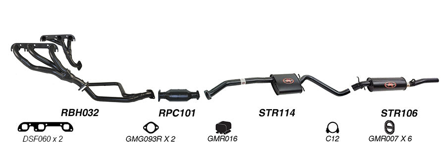 Redback Performance Exhaust System for, Statesman (01/1988 - 04/1995), Caprice (01/1988 - 04/1995)