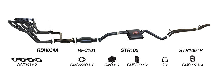 Redback Performance Exhaust System for Holden Commodore (04/1995 - 09/1997), Calais (04/1995 - 09/1997)