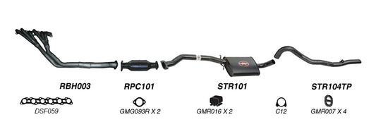 Redback Performance Exhaust System for Holden Commodore (03/1986 - 09/1988), Holden Commodore (03/1986 - 1997), Calais (03/1986 - 1997)