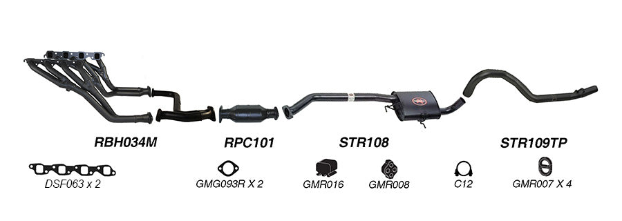 Redback Performance Exhaust System for Holden Commodore (01/1988 - 03/1991), Holden Commodore (01/1988 - 12/2000)