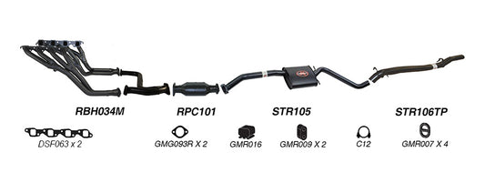 Redback Performance Exhaust System for Holden Commodore (09/1991 - 09/1997), Calais (09/1991 - 09/1997), Holden Commodore (03/1990 - 06/1999), Caprice (03/1990 - 06/1999), Calais (03/1990 - 06/1999), Statesman (03/1990 - 06/1999)