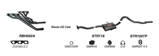 Redback Performance Exhaust System for Holden Commodore (04/1995 - 08/1997), Calais (04/1995 - 08/1997)