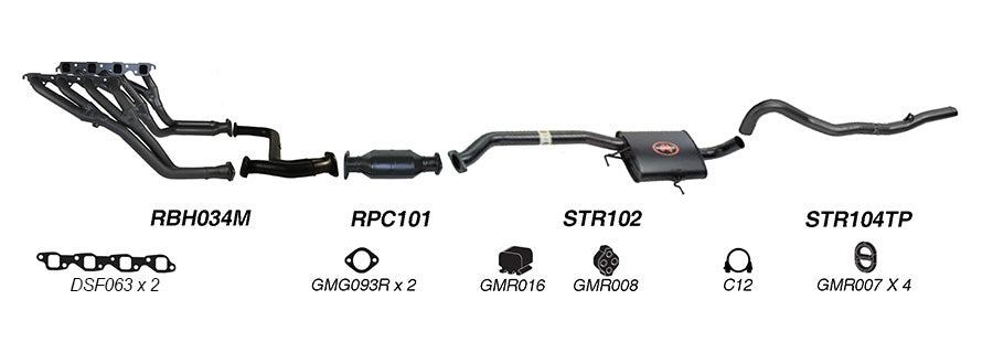 Redback Performance Exhaust System for Holden Calais (08/1988 - 09/1997), Commodore (08/1988 - 09/1997), Holden Commodore (03/1986 - 1997), Calais (03/1986 - 1997)