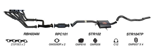Redback Performance Exhaust System for Holden Calais (08/1988 - 09/1997), Commodore (08/1988 - 09/1997), Holden Commodore (03/1986 - 1997), Calais (03/1986 - 1997)