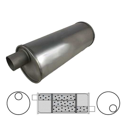 6" Round, 18" Long, 1 3/4" Offset/Offset - Right Hand Rotation