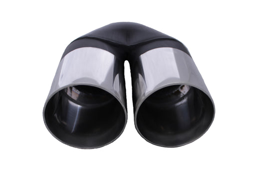 Dual 3.5" Stainless Steel Exhaust Tip Straight Cut Double wall