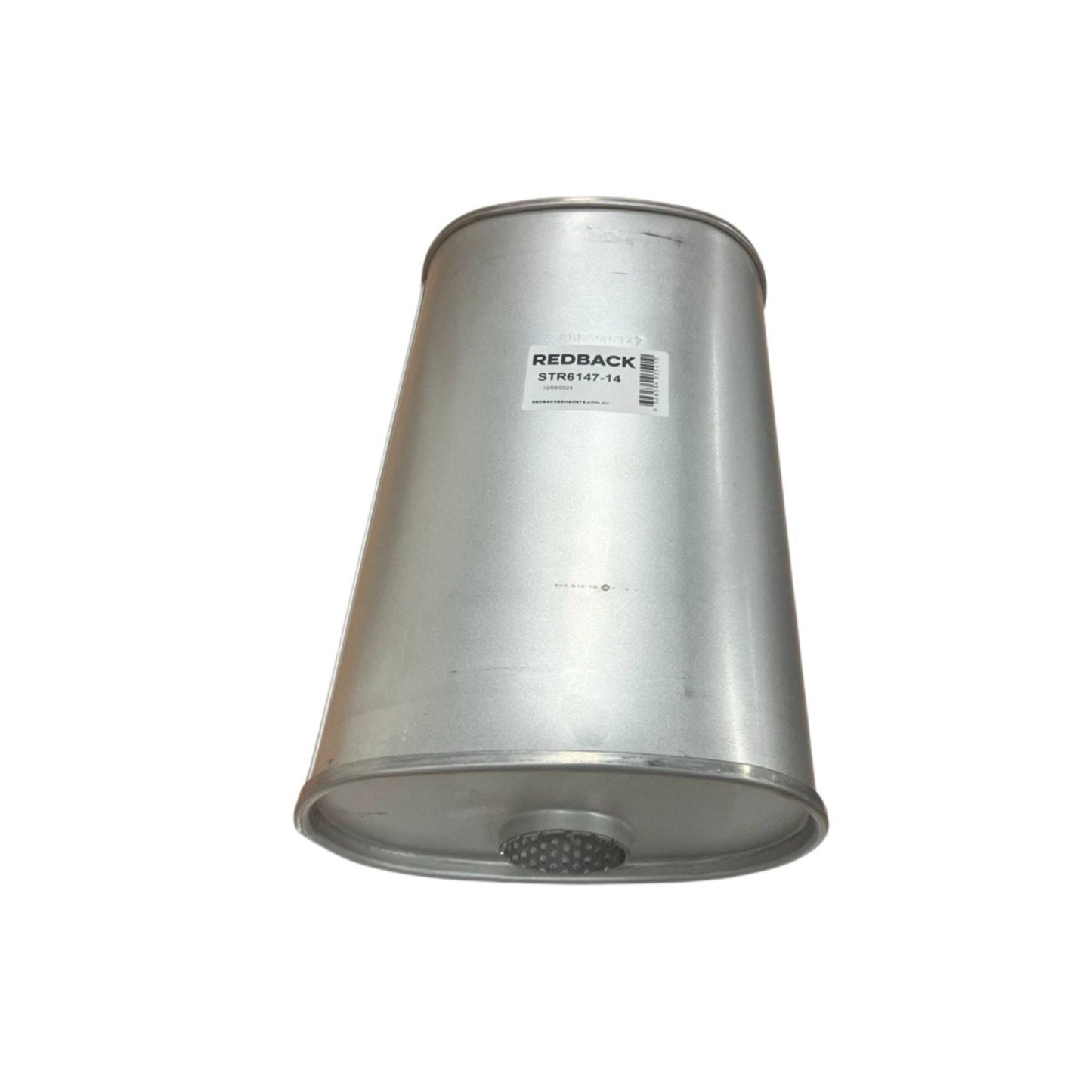 Redback 2" Megaflow muffler - 8x5" Oval, 14" Long, Centre/Centre