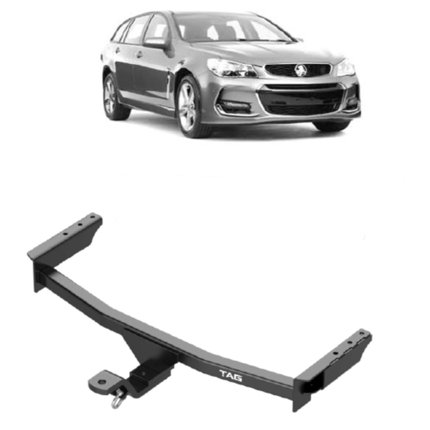 TAG Standard Duty Towbar and Direct Fit Wiring Harness for Holden Commodore VE Wagon (03/2008 - 2013)