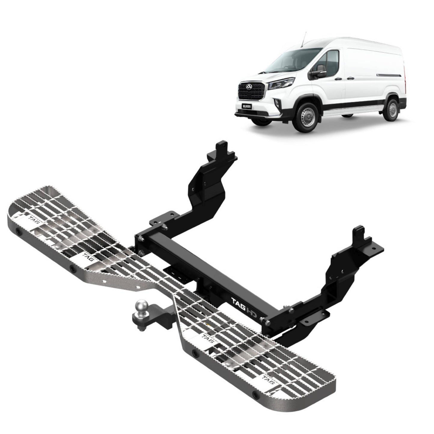 TAG Rear Step & Towbar for LDV Deliver 9 Van LWB models (07/2020 - on)