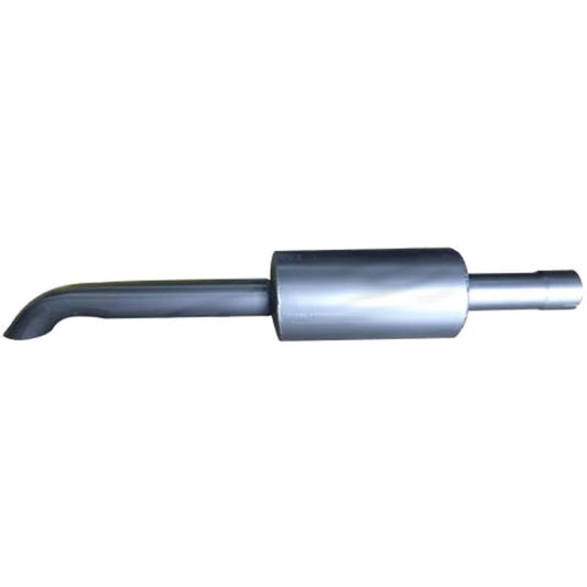 2" Baffled Tractor Hotdog with Curved outlet