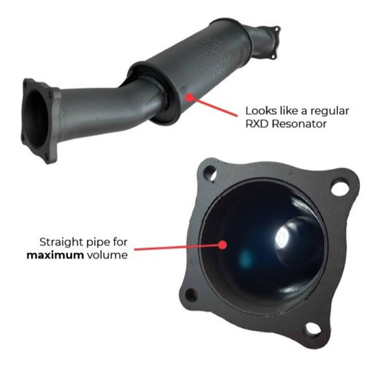 Redback Extreme Duty Straight Piped Resonator (Offset/Offset,)