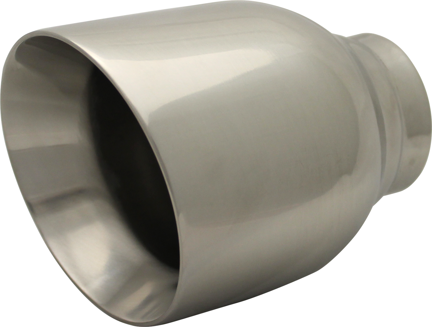 4" Outlet Angle Cut 304 Double Wall Exhaust Tip 63 X 100 X 130