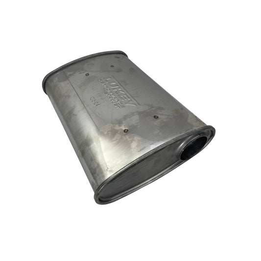 2.5" 10"x4" 14" Lukey Turbo O/O Triple Flow Muffler 430 Stainless Steel
