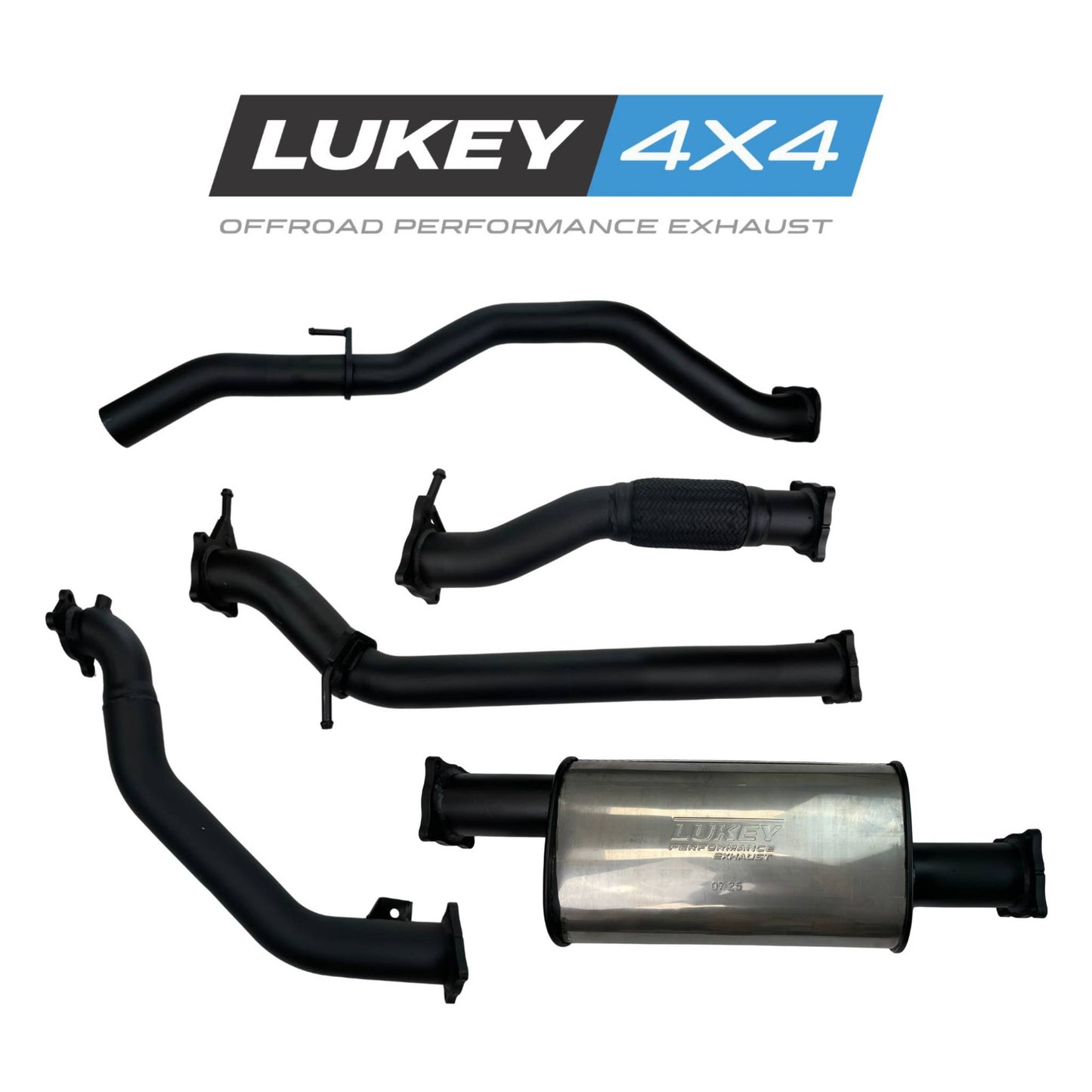 Lukey 4x4 Exhaust Lukey for Ford PJ PK Ranger turbo back Lukey 4x4 with Hotdog