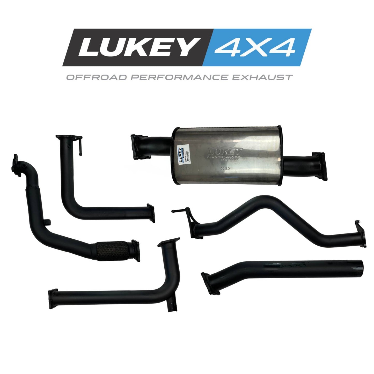 Lukey 4x4 Exhaust System for Nissan Navara D40 2.5 with Hotdog(12/2005 - 10/2015)