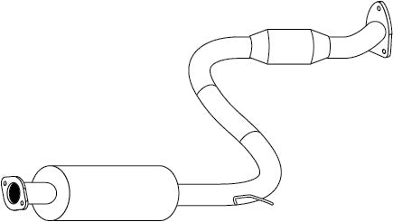 Redback Standard Replacement Exhaust for Mitsubishi Magna (02/1996 - 2004), Verada (02/1996 - 2004)