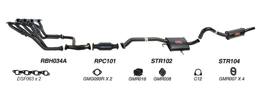 Redback Performance Headers and 2.5" Exhaust System for Holden Commodore VN VP VR V8 Sedan