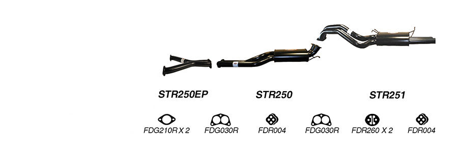 Redback Exhaust System for Ford Falcon BA BF XR8 Sedan Twin 2.5"