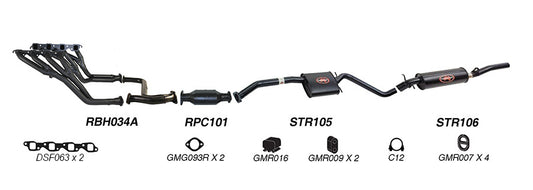 Redback Performance Exhaust System for Holden Commodore (04/1995 - 09/1997), Calais (04/1995 - 09/1997)