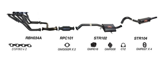 Redback Performance Exhaust System for Holden Calais (08/1988 - 09/1997), Commodore (08/1988 - 09/1997), Holden Commodore (08/1988 - 10/1991)