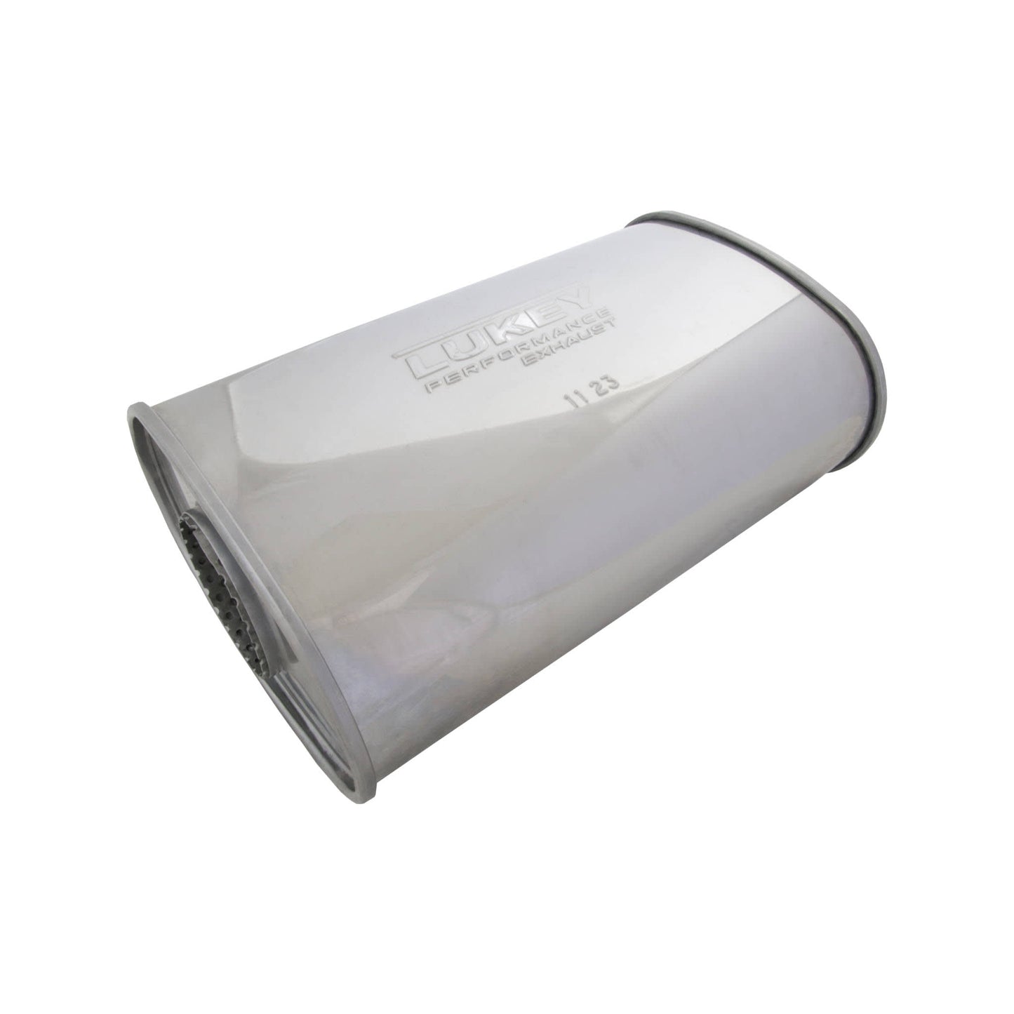 2.5" 8"x4" 14" Long O/C Megaflow Lukey Muffler 430 Stainless Steel
