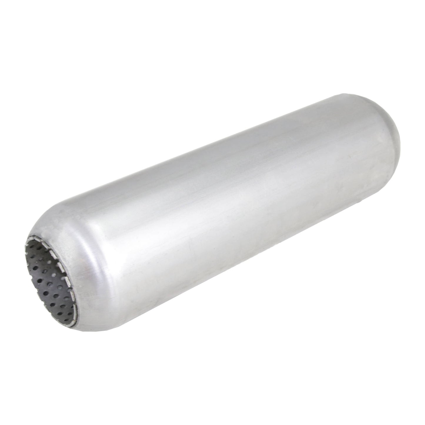 2.5" Hotdog Resonator 12" Long 409 SS Perforated Tube - no spigots