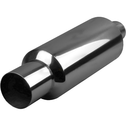 Straight Cut Tip - 6" Round, In 2-1/4", L 14", Total L 22", Tip Out 4", Tip L 4", Stainless, Bracket SSRB06